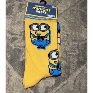 New‎ Minions Men's Socks Sz 6-12 Yellow
